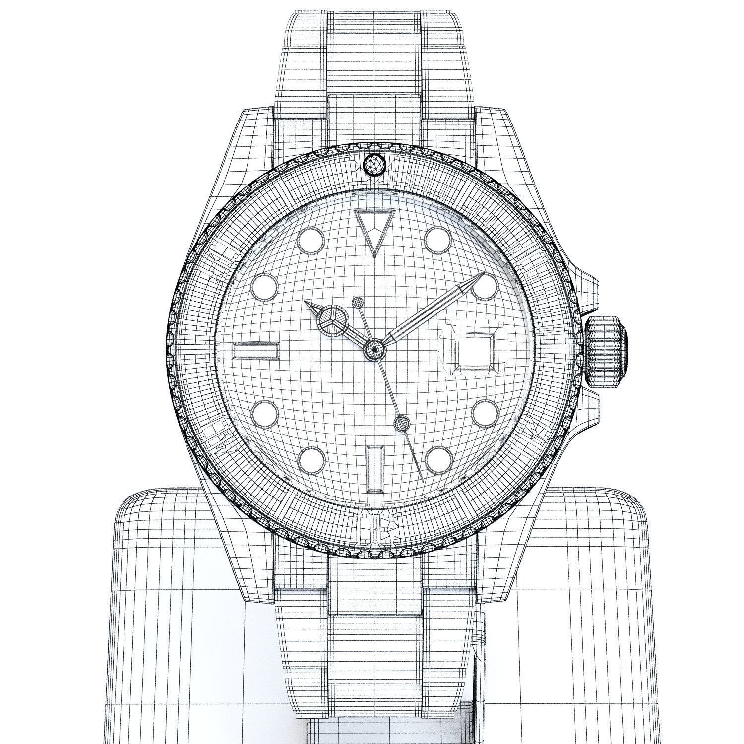 Rolex - Submariner Date Blue 3D model_8