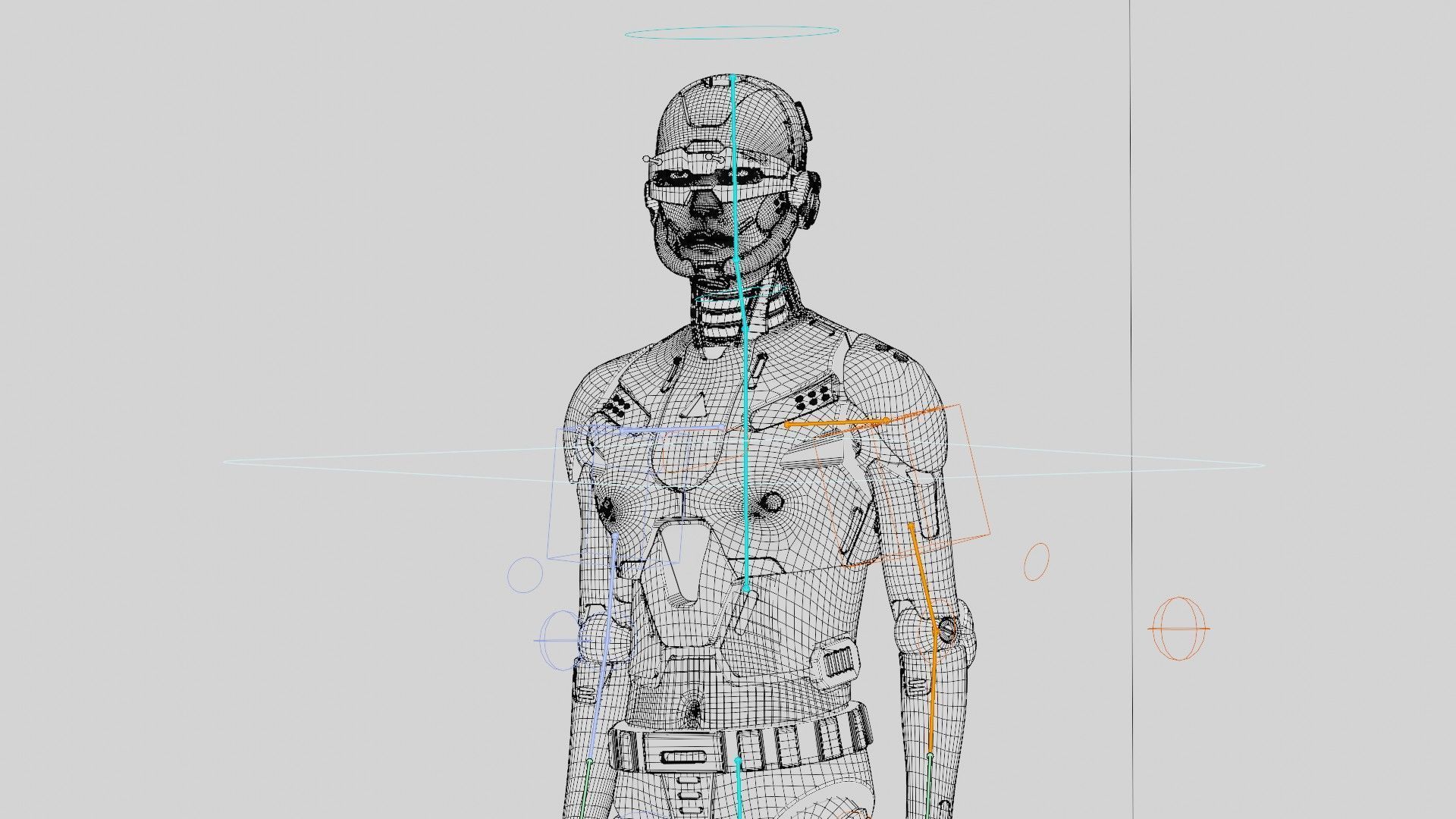 HUMANOID ORPHEUS-G  Rigged for Unreal Engine - Unity - MIXAMO  3D model_42