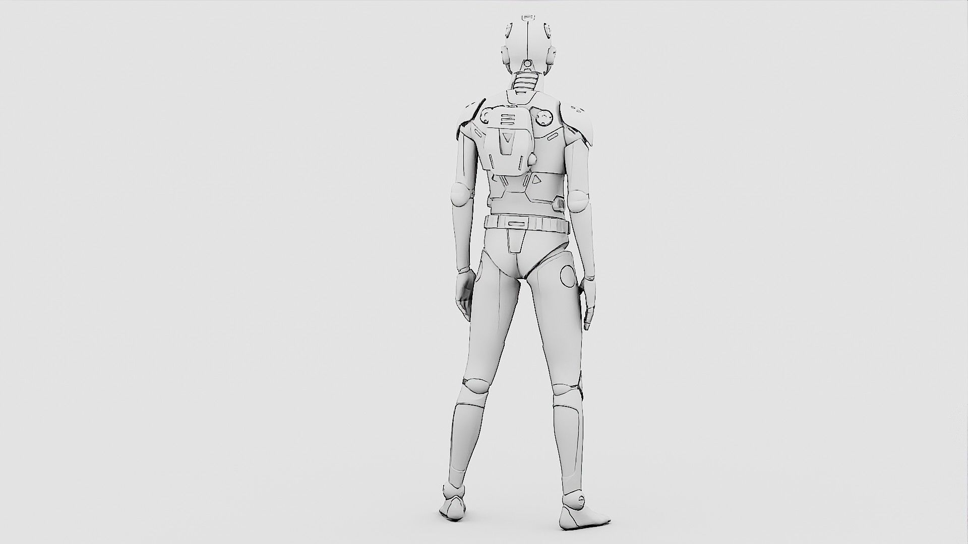 HUMANOID ORPHEUS-G  Rigged for Unreal Engine - Unity - MIXAMO  3D model_33