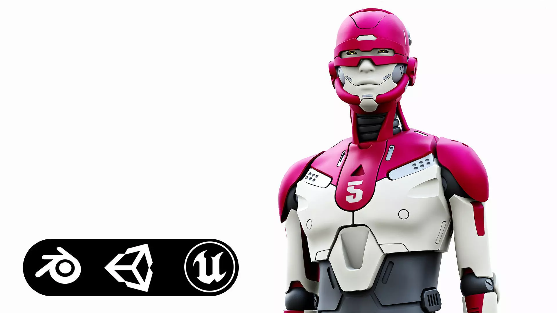 HUMANOID ORPHEUS-G  Rigged for Unreal Engine - Unity - MIXAMO  3D model_0