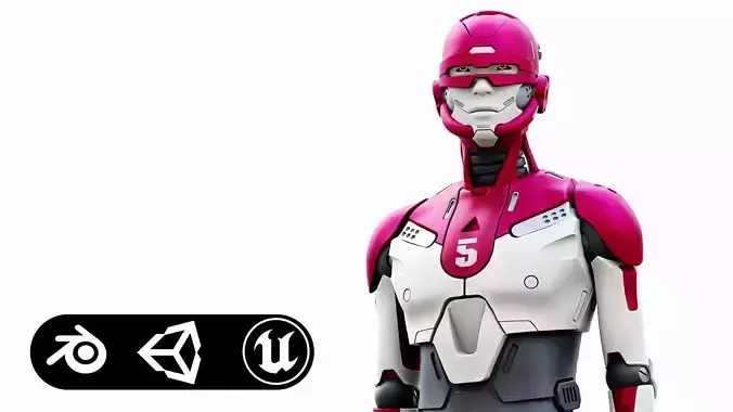 HUMANOID ORPHEUS-G  Rigged for Unreal Engine - Unity - MIXAMO  3D model
