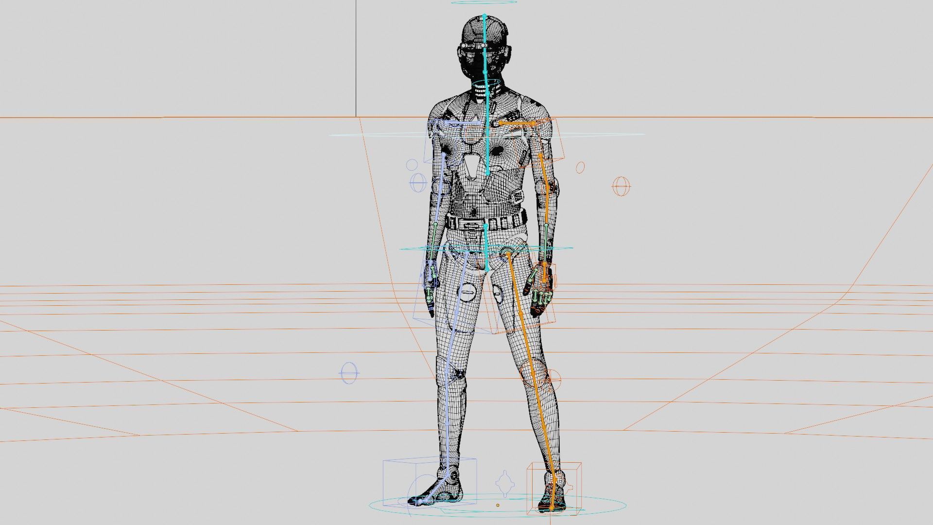 HUMANOID ORPHEUS-G  Rigged for Unreal Engine - Unity - MIXAMO  3D model_40