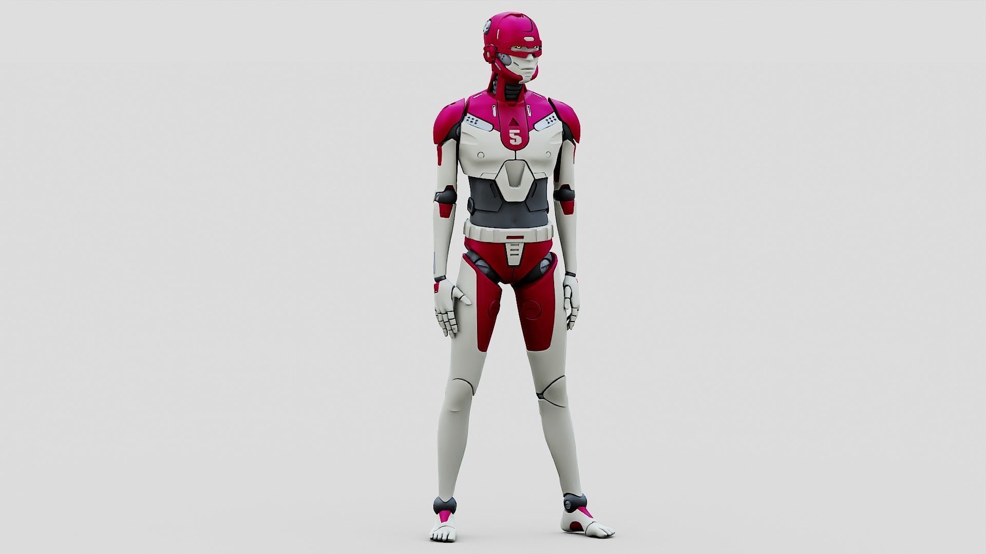 HUMANOID ORPHEUS-G  Rigged for Unreal Engine - Unity - MIXAMO  3D model_5