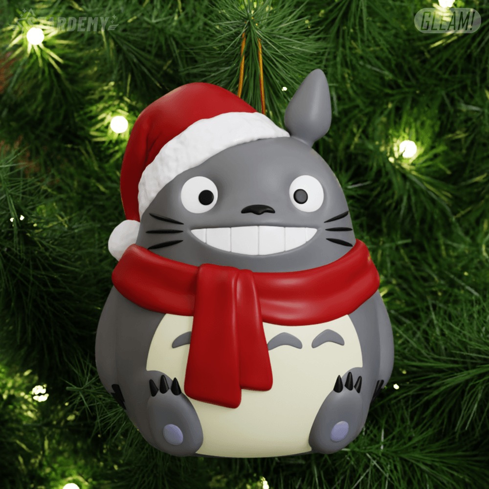 Totoro Xmas Chibi Ornament Decor 3 models 3D print model_4