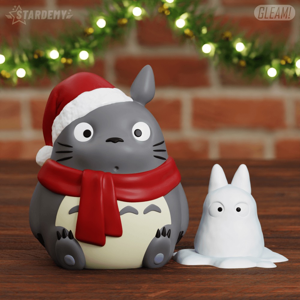 Totoro Xmas Chibi Ornament Decor 3 models 3D print model_2