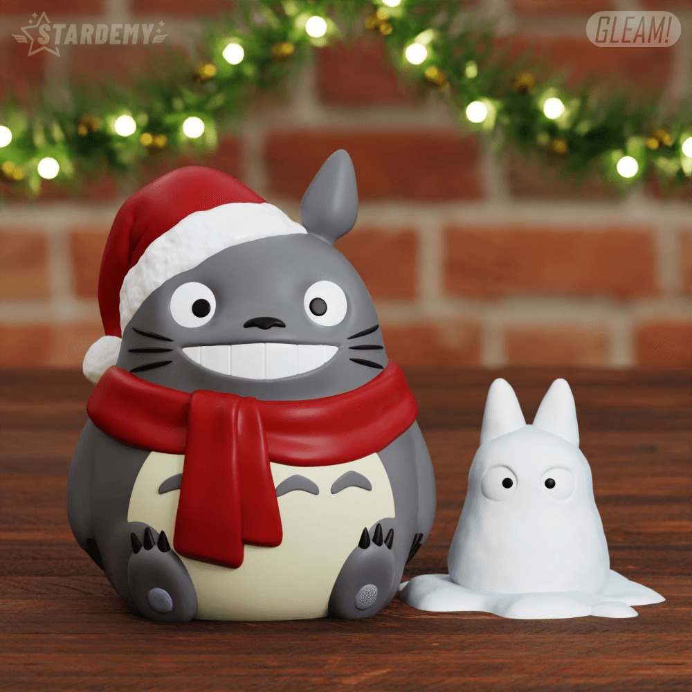 Totoro Xmas Chibi Ornament Decor 3 models 3D print model_3