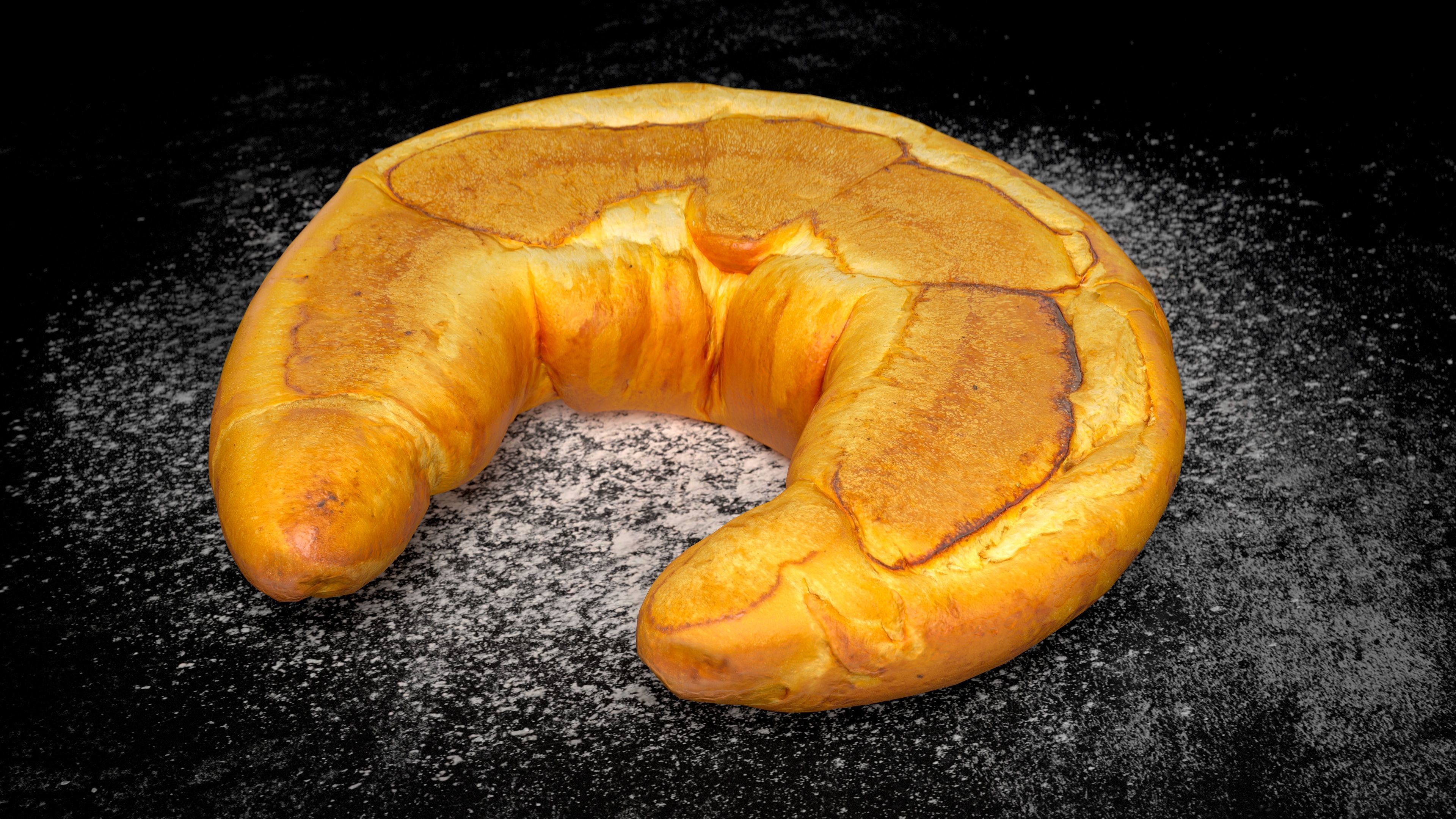 Tasty Crescent Roll PBR game-ready Low-poly 3D model_8