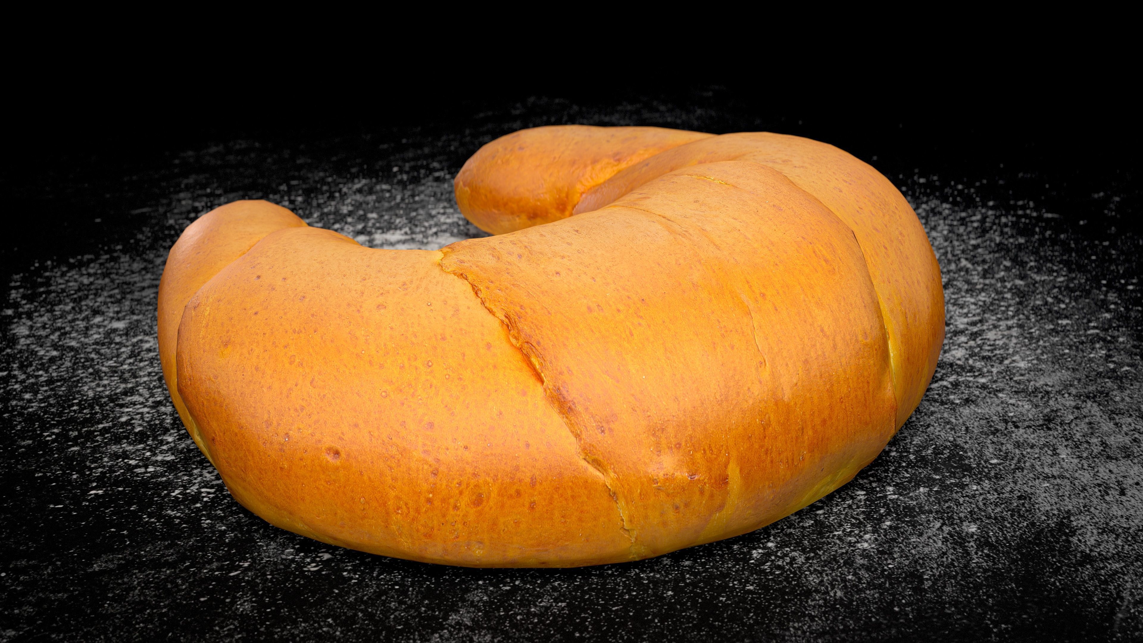 Tasty Crescent Roll PBR game-ready Low-poly 3D model_5