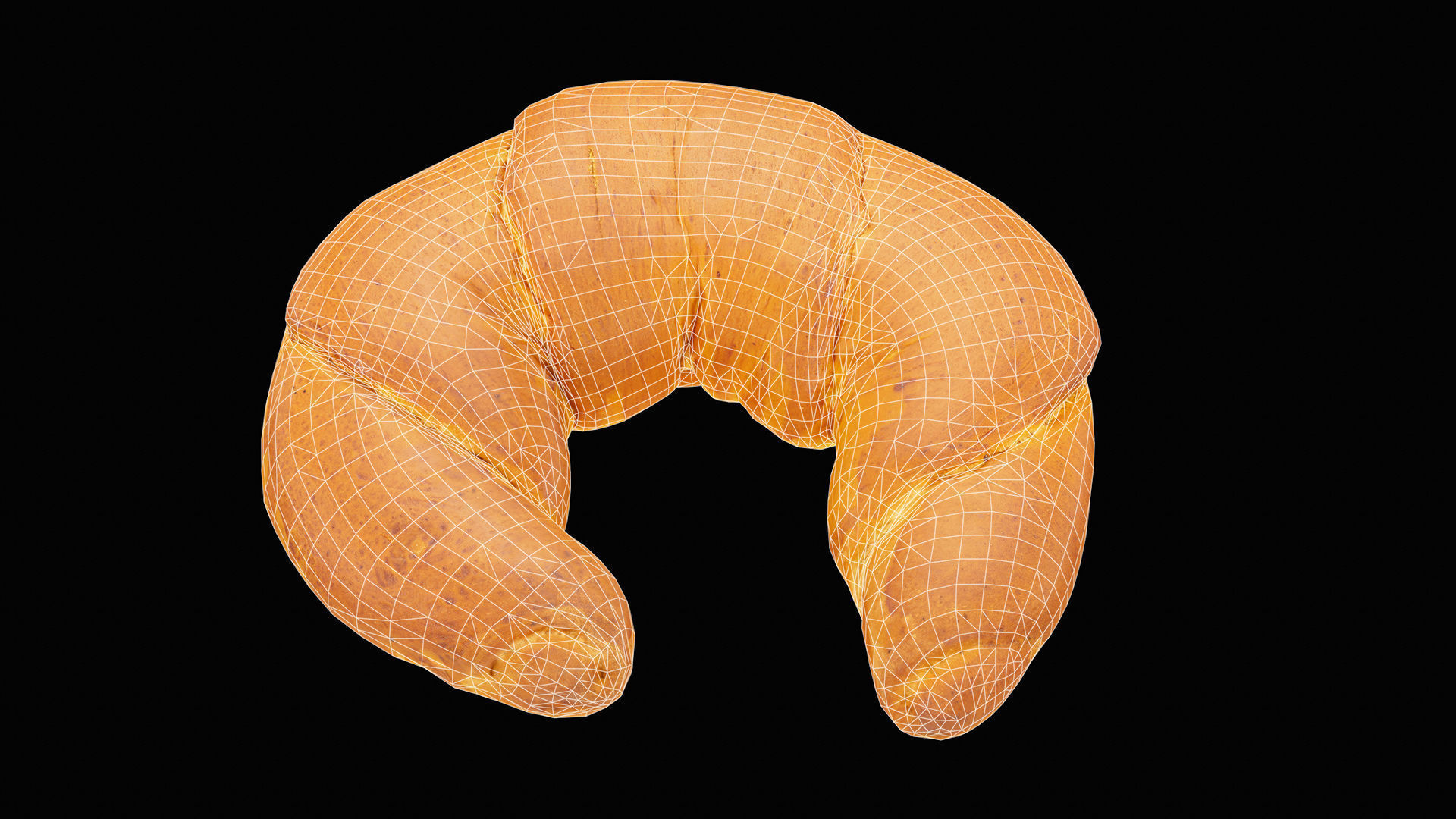 Tasty Crescent Roll PBR game-ready Low-poly 3D model_9