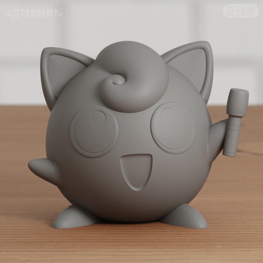 Jigglypuff Sing Chibi Mic 2 models Easy Print 3D print model_4