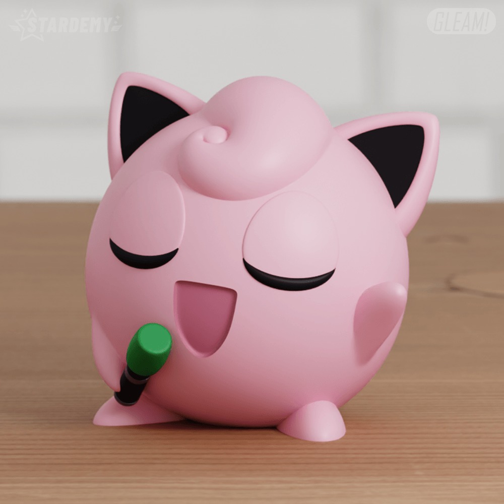 Jigglypuff Sing Chibi Mic 2 models Easy Print 3D print model_6