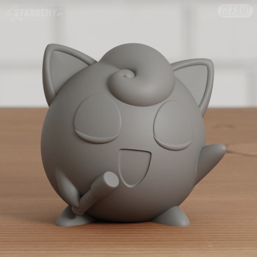 Jigglypuff Sing Chibi Mic 2 models Easy Print 3D print model_5