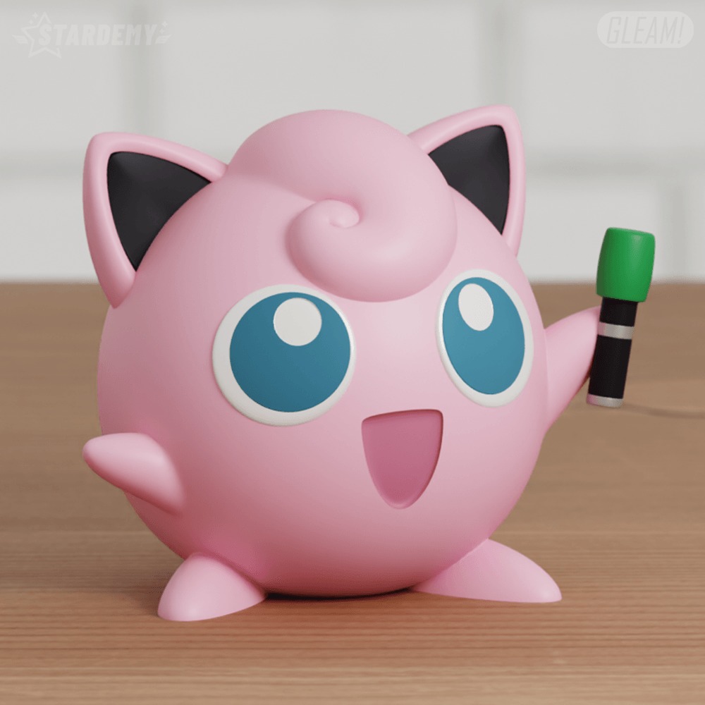 Jigglypuff Sing Chibi Mic 2 models Easy Print 3D print model_9