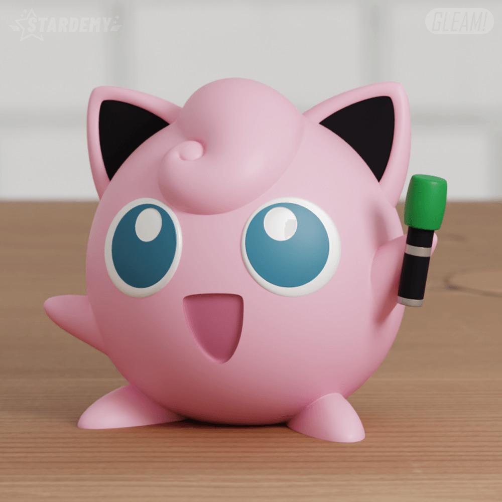 Jigglypuff Sing Chibi Mic 2 models Easy Print 3D print model_3