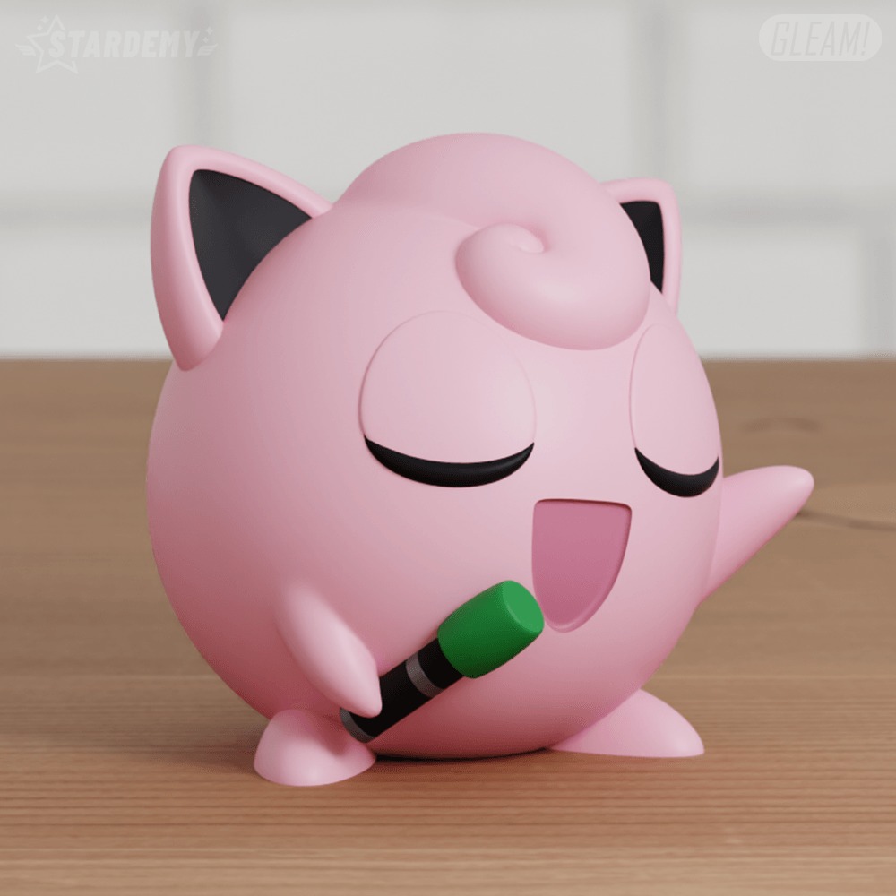 Jigglypuff Sing Chibi Mic 2 models Easy Print 3D print model_7