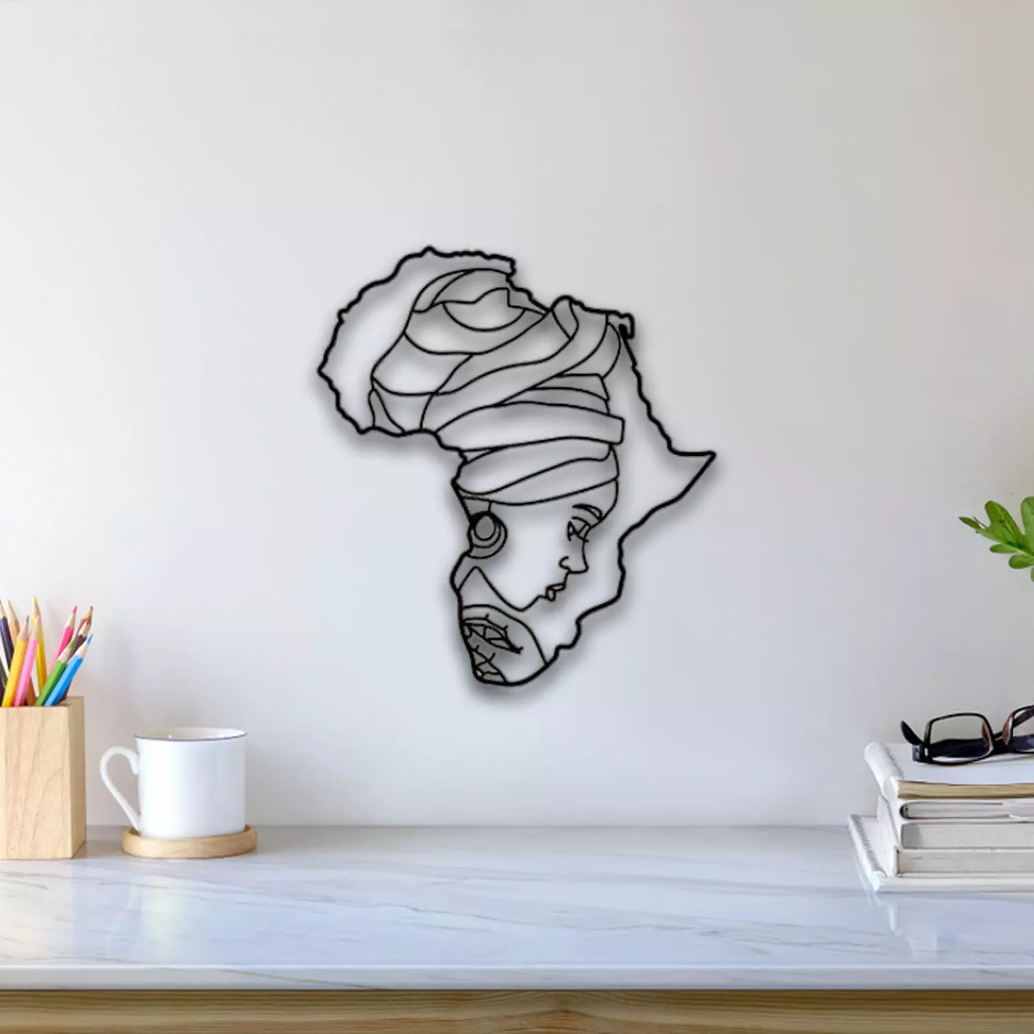African Woman Wall Art 3D print model