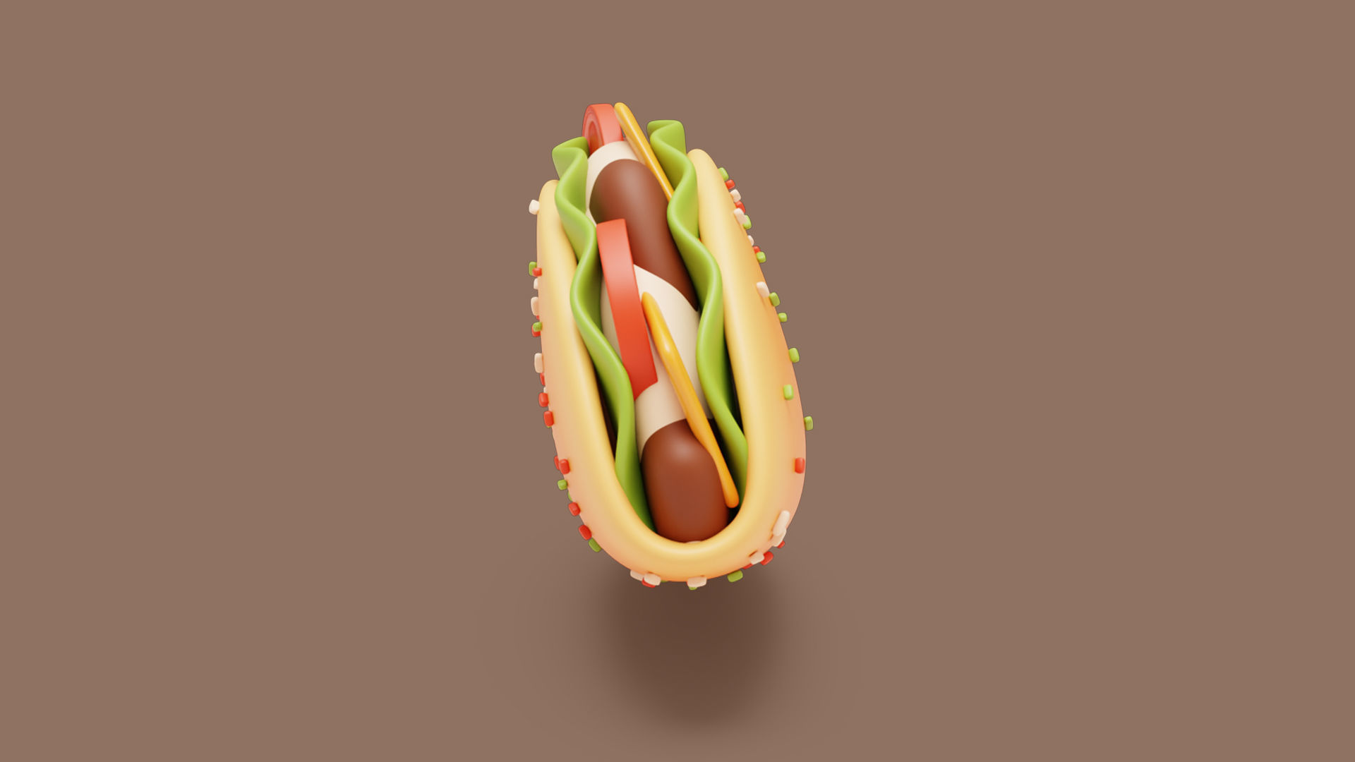 Taco Stylized 3D model_3