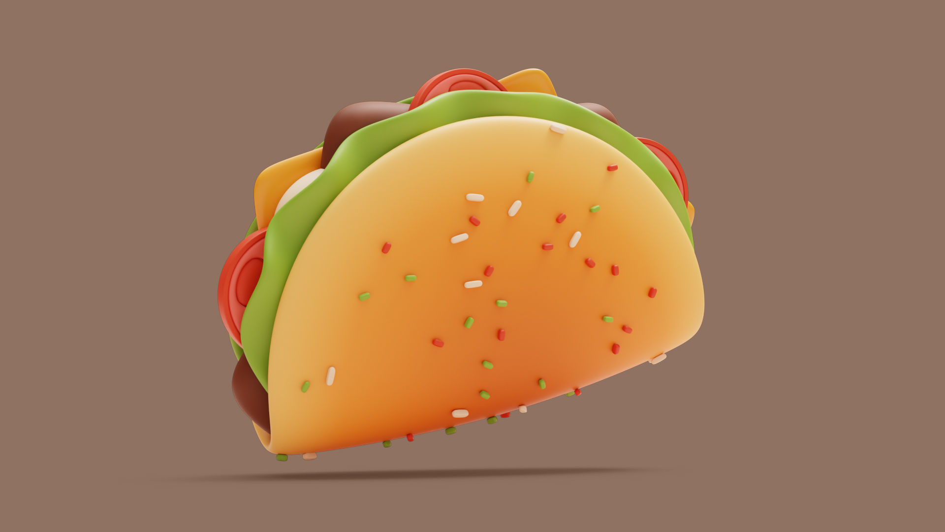 Taco Stylized 3D model_1