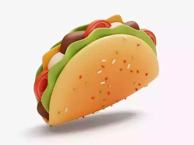 Taco Stylized 3D model