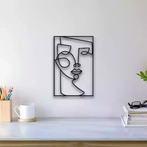 Abstract Face Wall Art