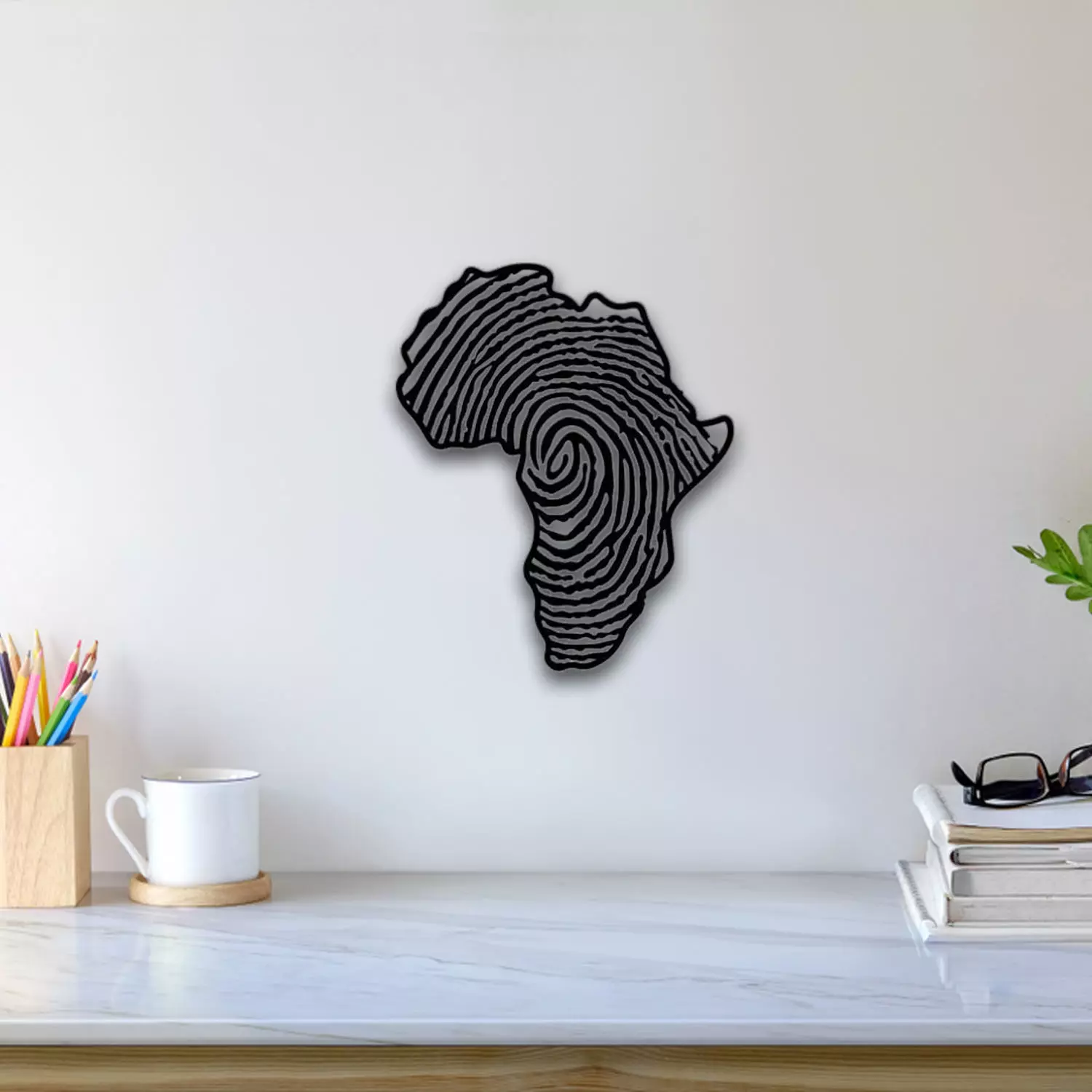 African Map Wall Art 3D print model