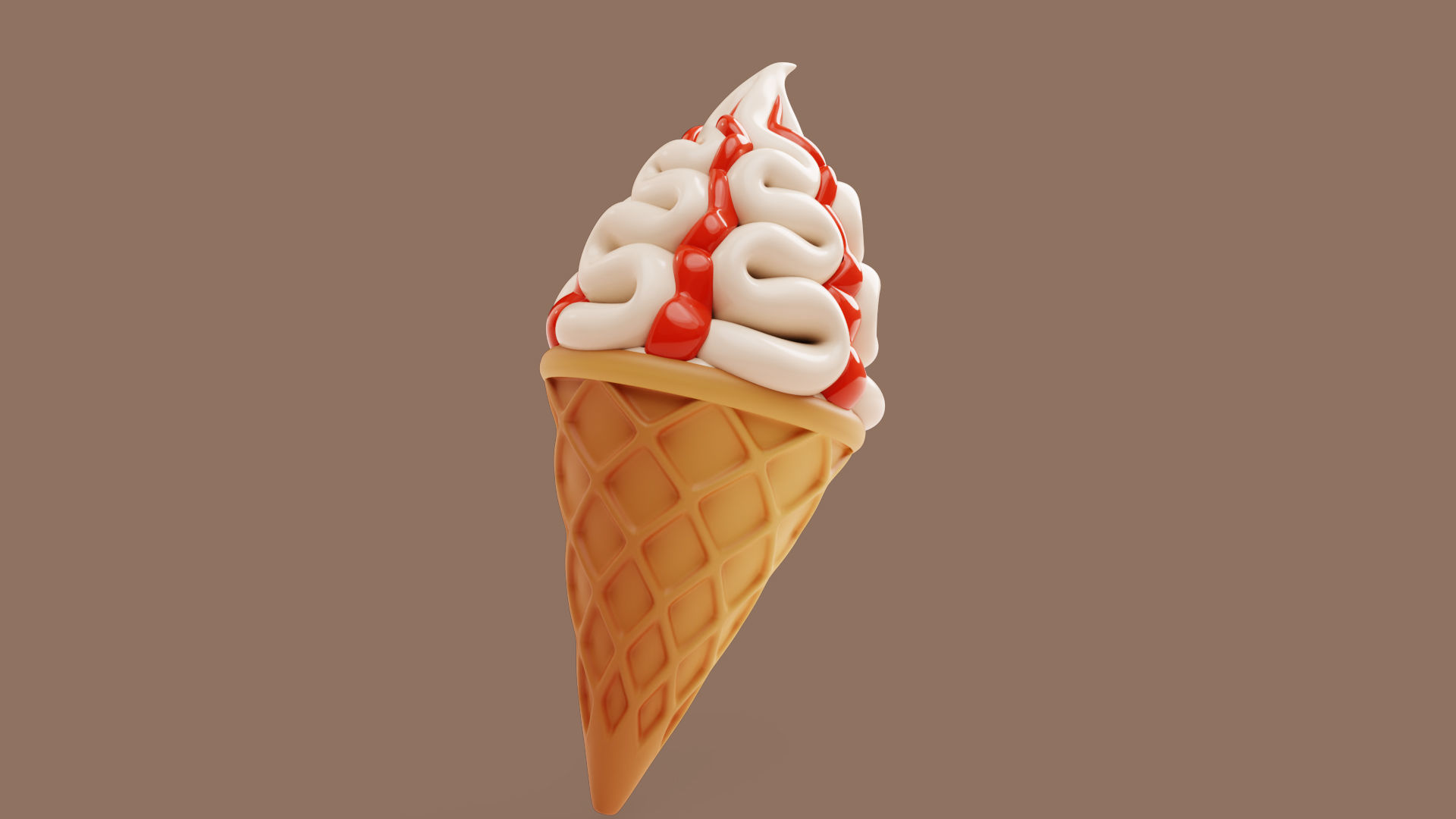 Ice Cream Stylized 3D model_4
