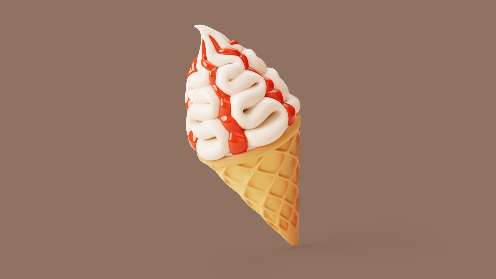 Ice Cream Stylized 3D model_3