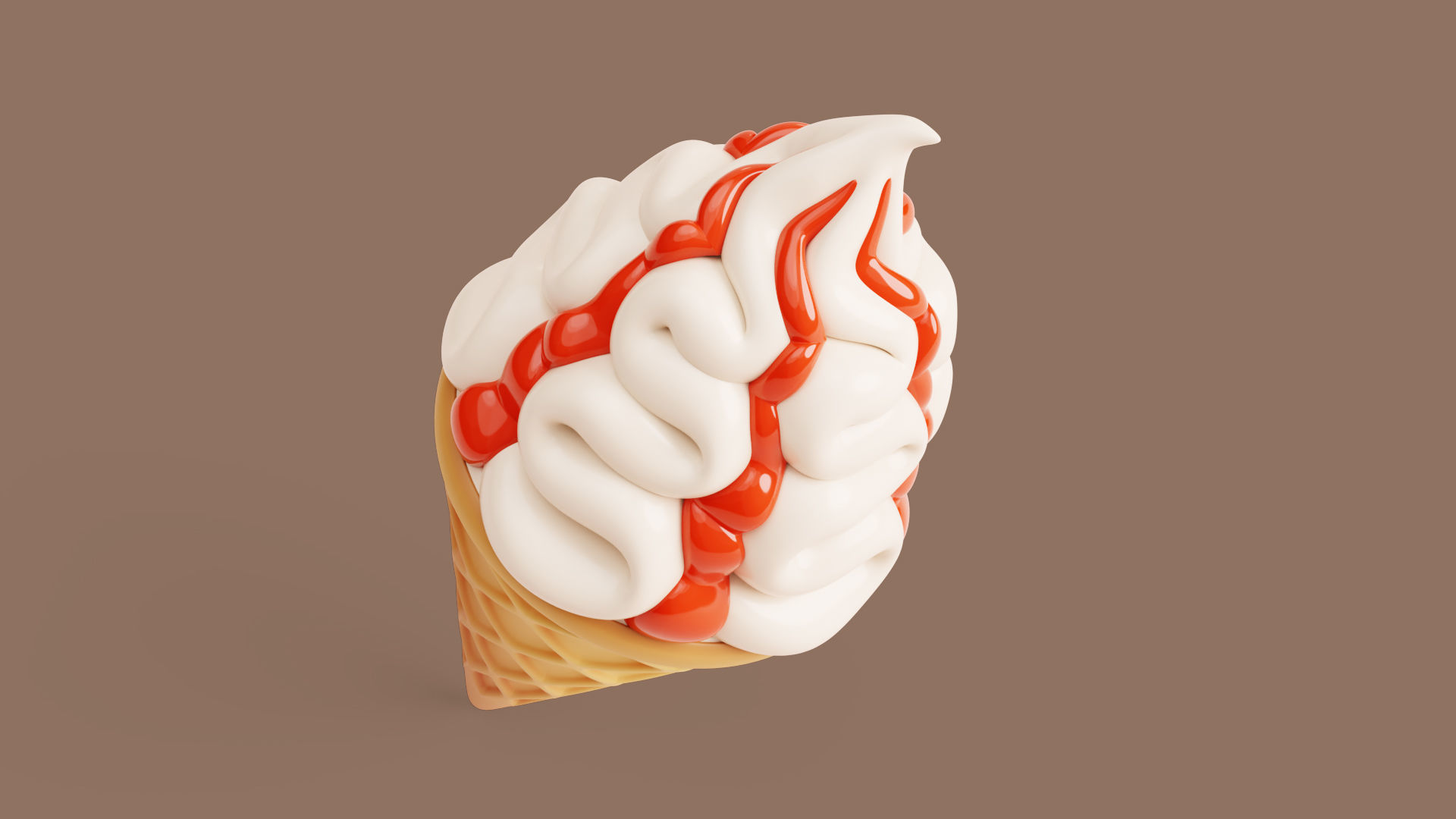 Ice Cream Stylized 3D model_2