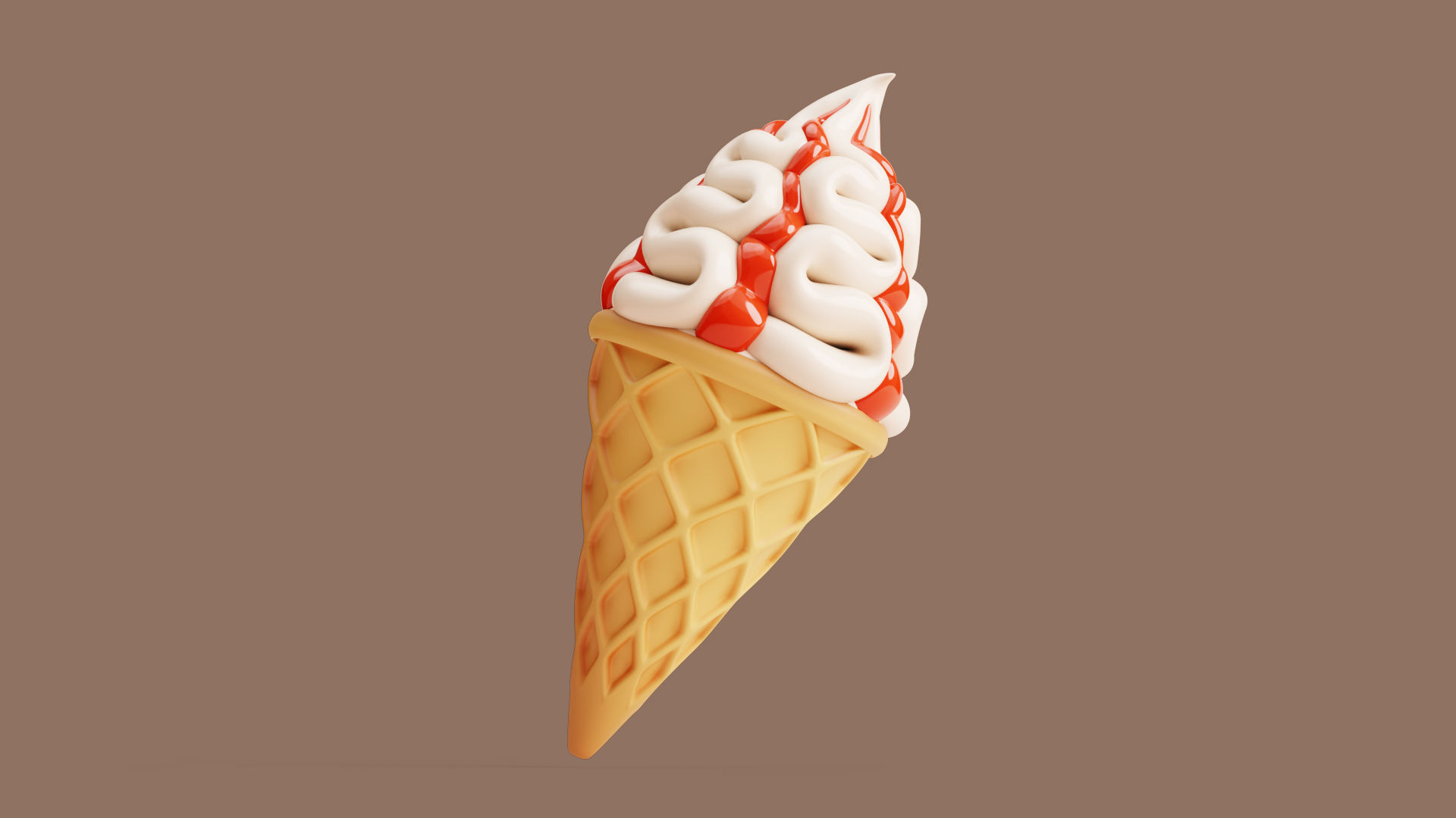 Ice Cream Stylized 3D model_1