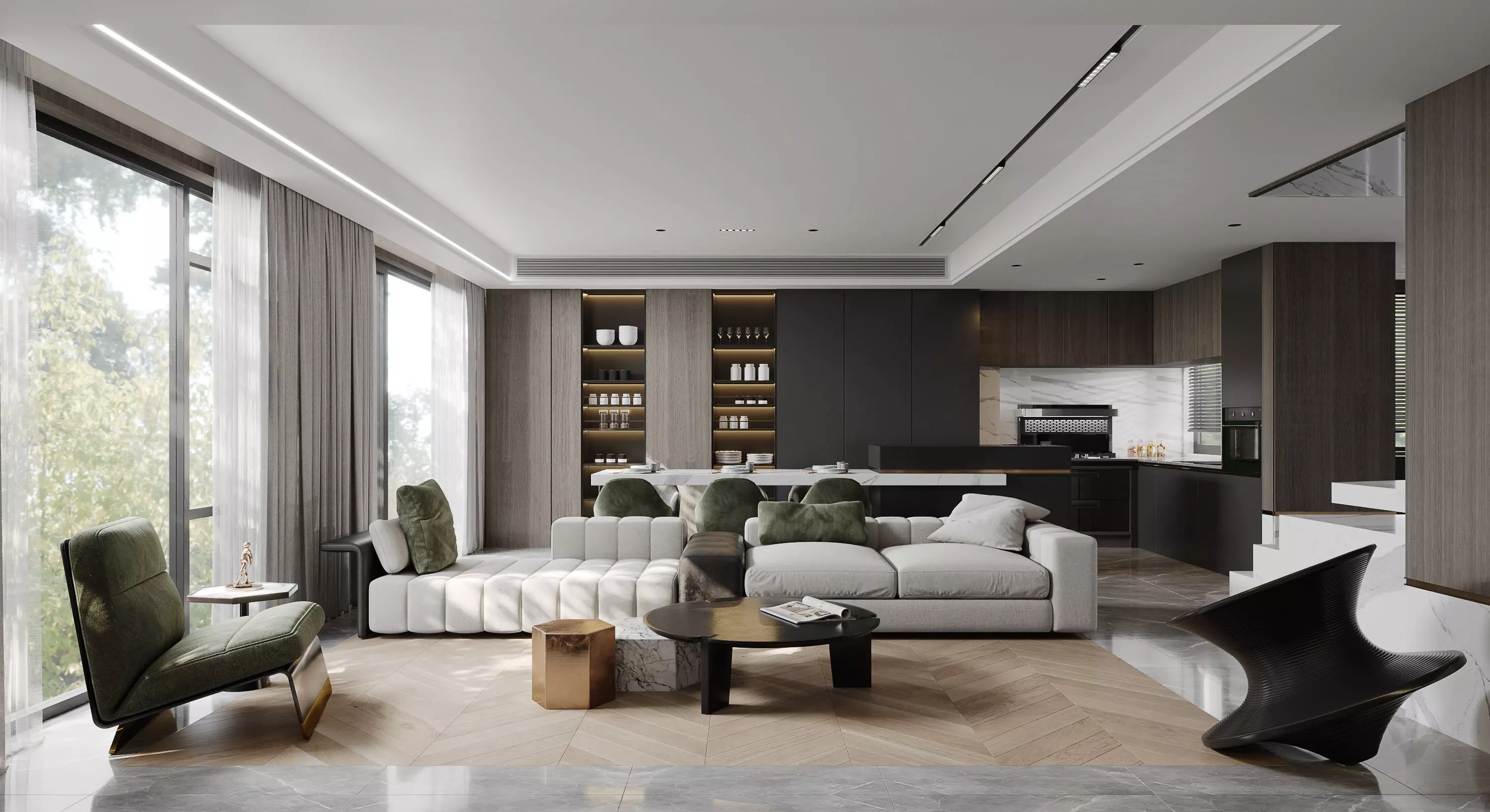 apartment interior scenes 3D model