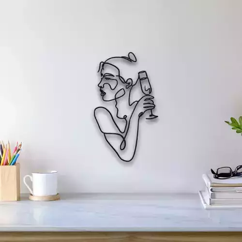 Drink Champain Woman Wall Art