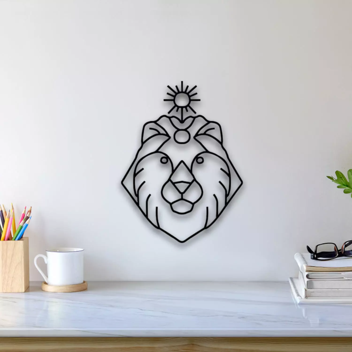 Zodiac Lion Wall Art 3D print model