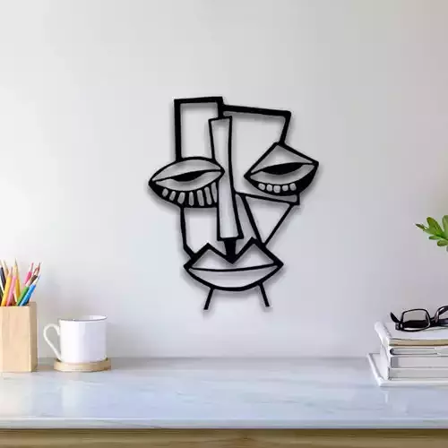 Abstract Face Wall Art