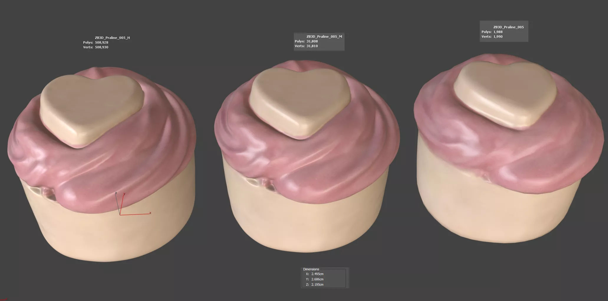 Praline 3D model_5