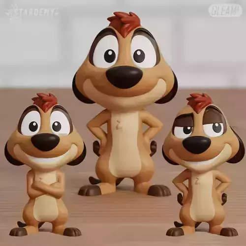 Timon Chibi Lion King Fanart 3 models Mufasa 3D print model