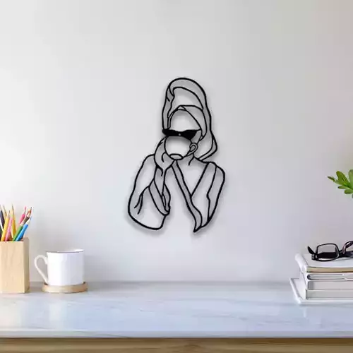 Glasses And Girl Wall Art