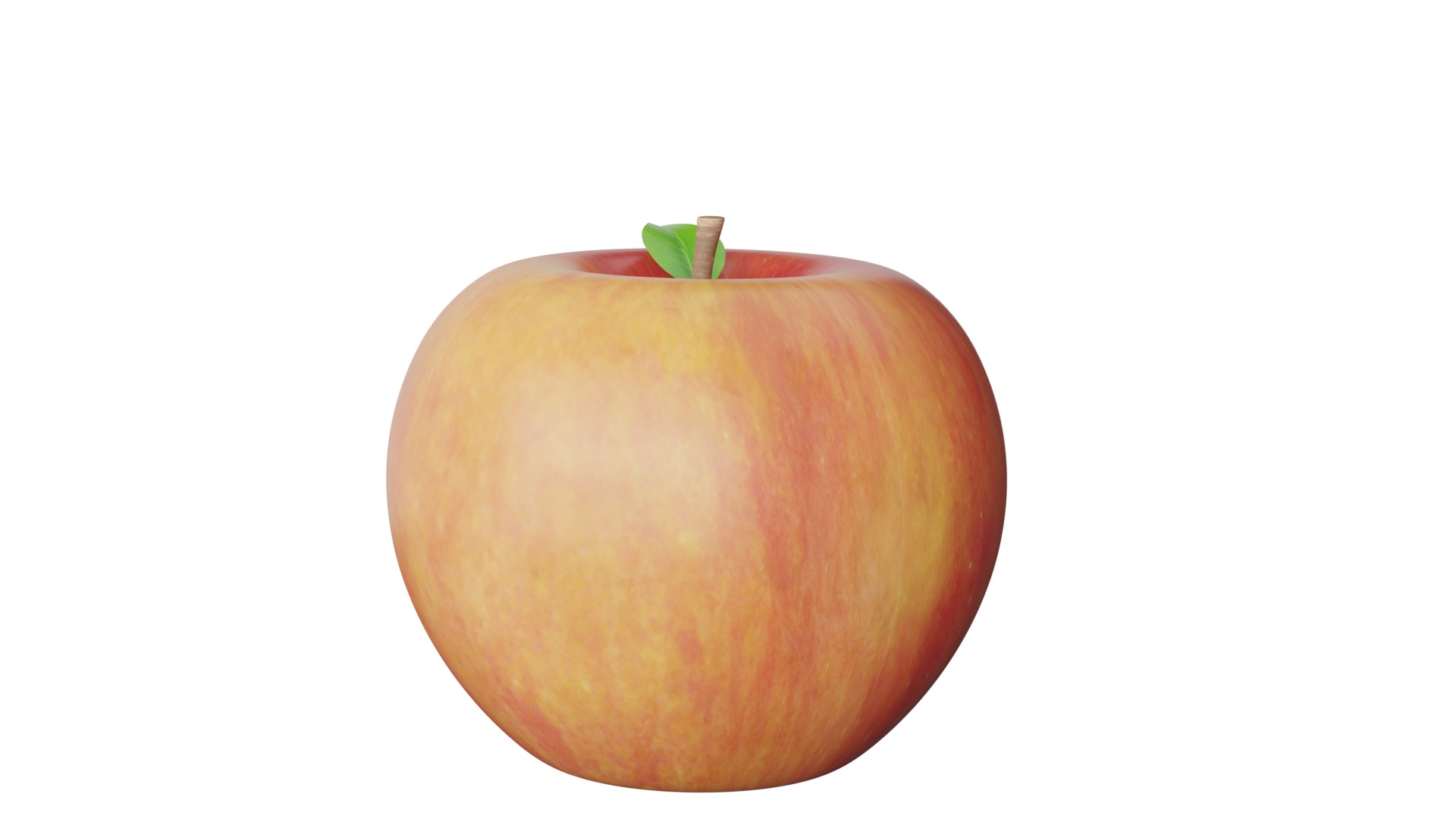 Apple Low-poly 3D model_2