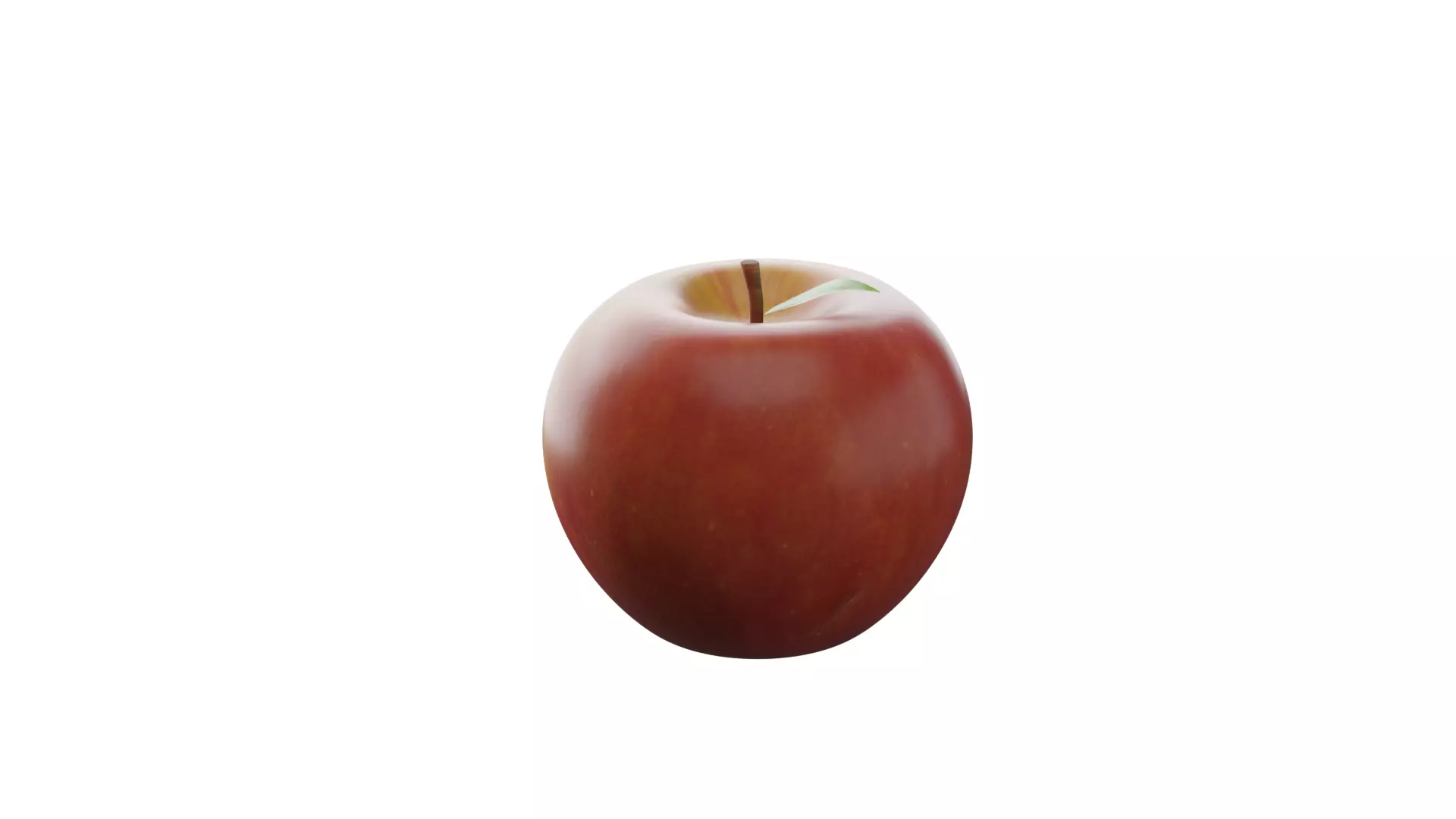 Apple Low-poly 3D model_0