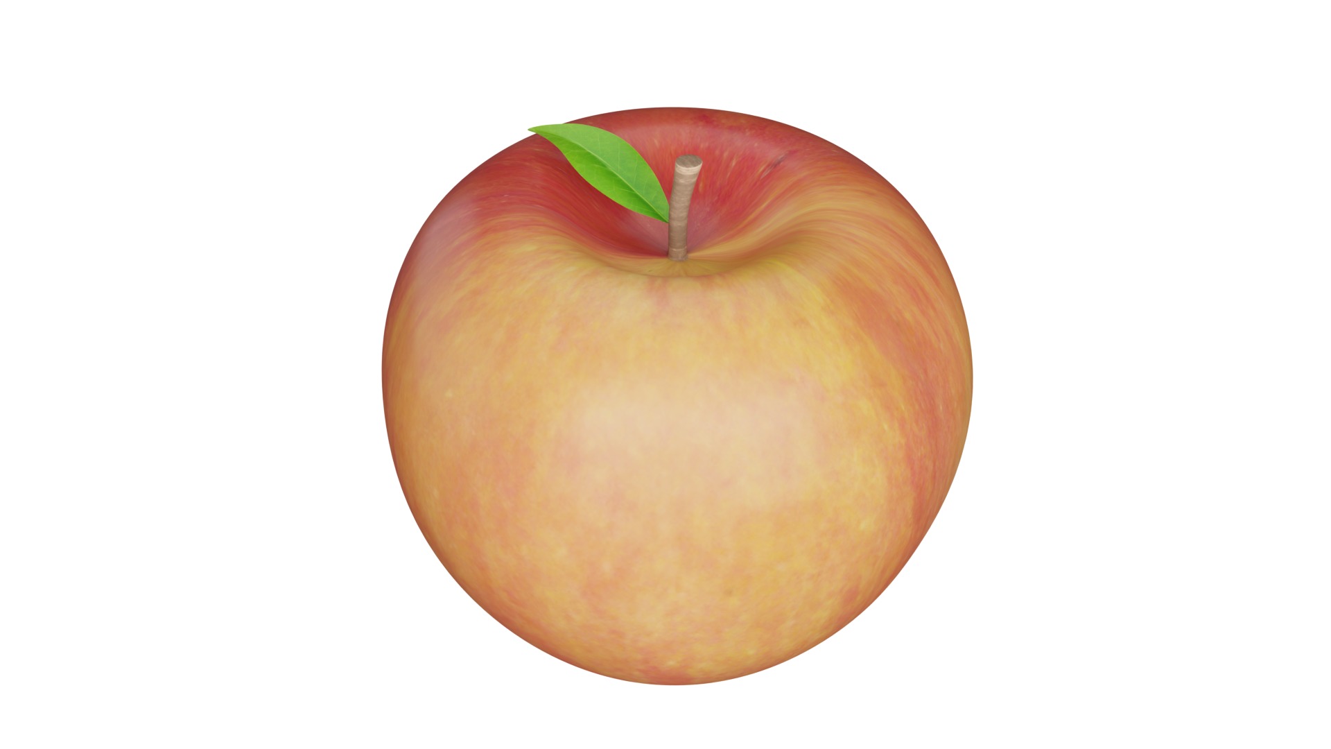 Apple Low-poly 3D model_3
