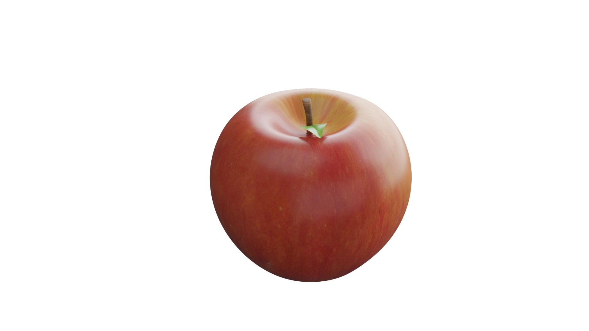 Apple Low-poly 3D model_1