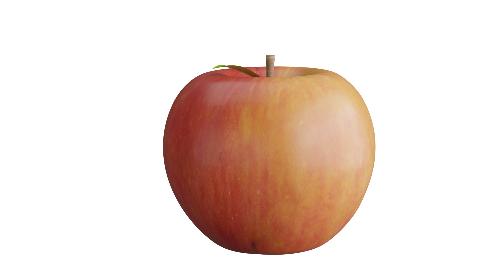 Apple Low-poly 3D model_4
