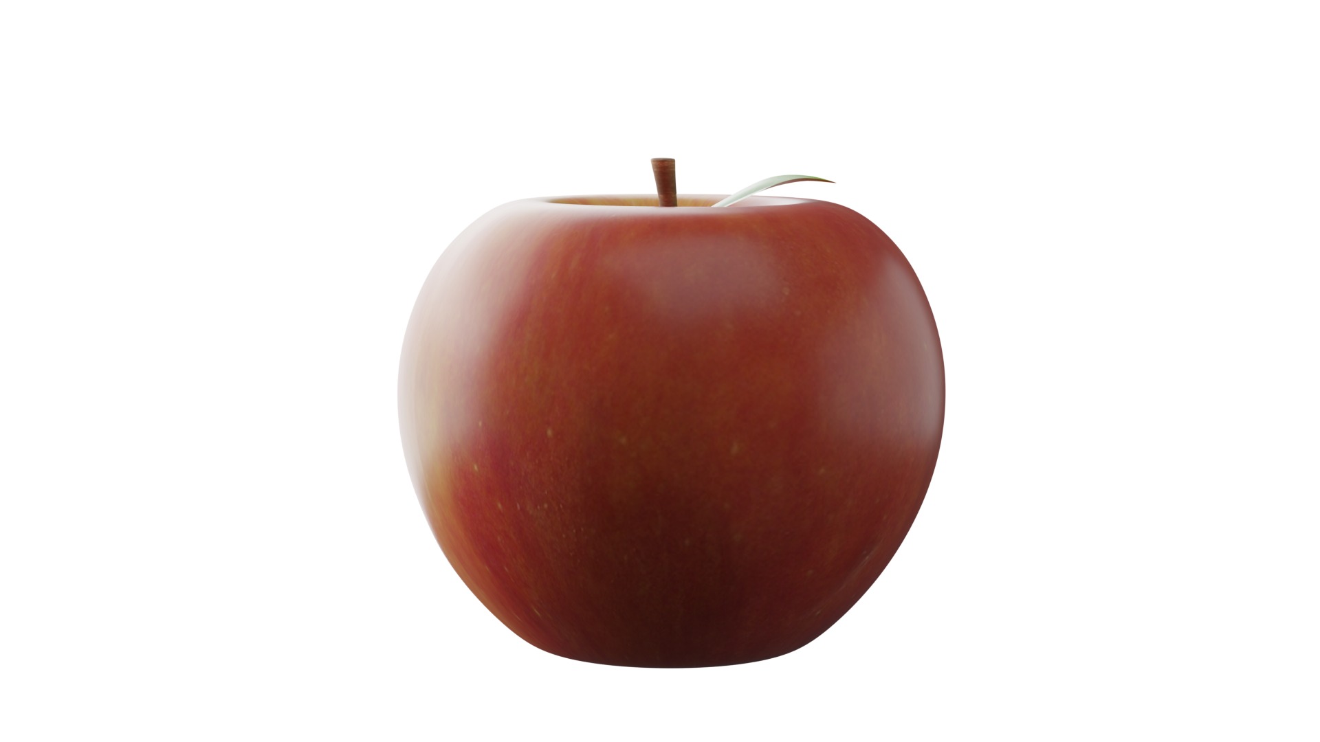 Apple Low-poly 3D model_6