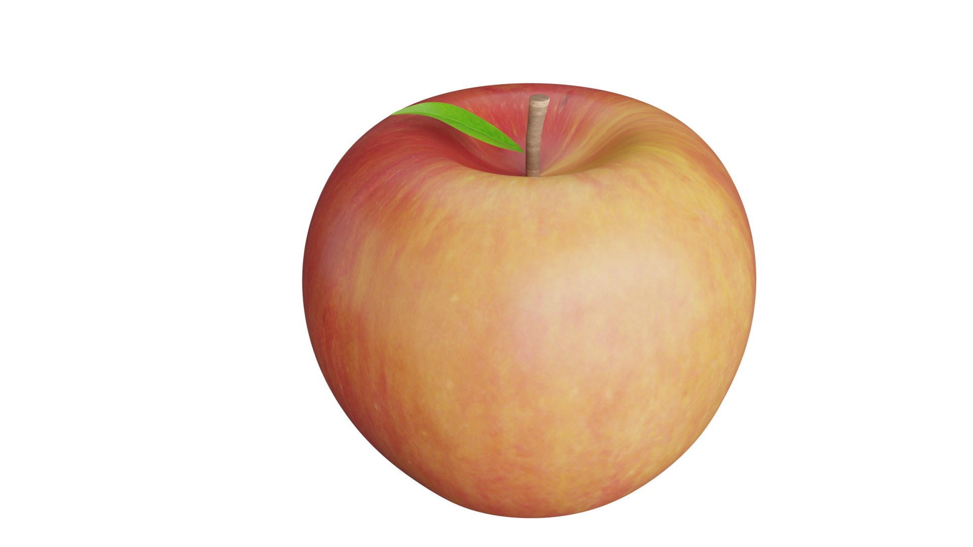 Apple Low-poly 3D model_5