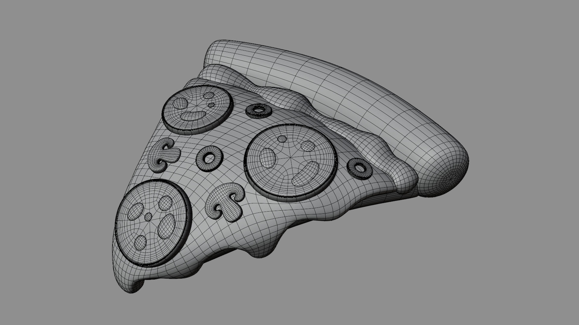 Pizza Stylized 3D model_5