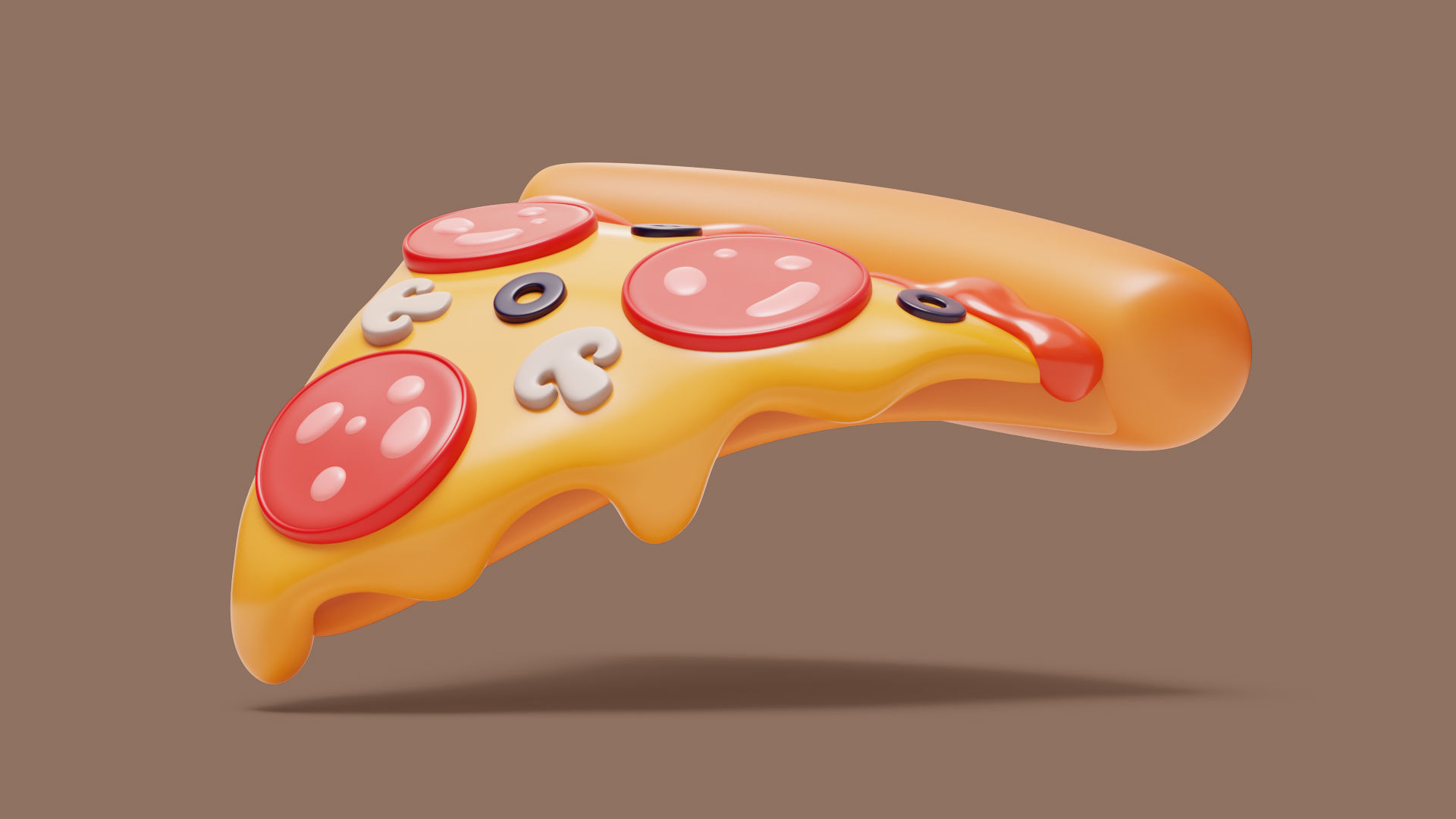 Pizza Stylized 3D model_1