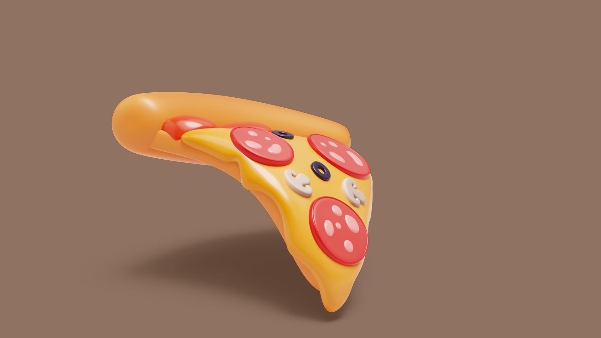 Pizza Stylized 3D model_3