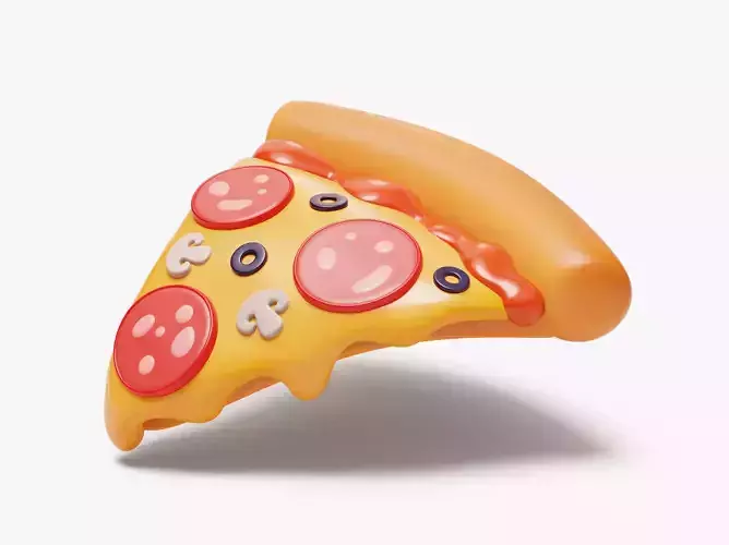 Pizza Stylized 3D model