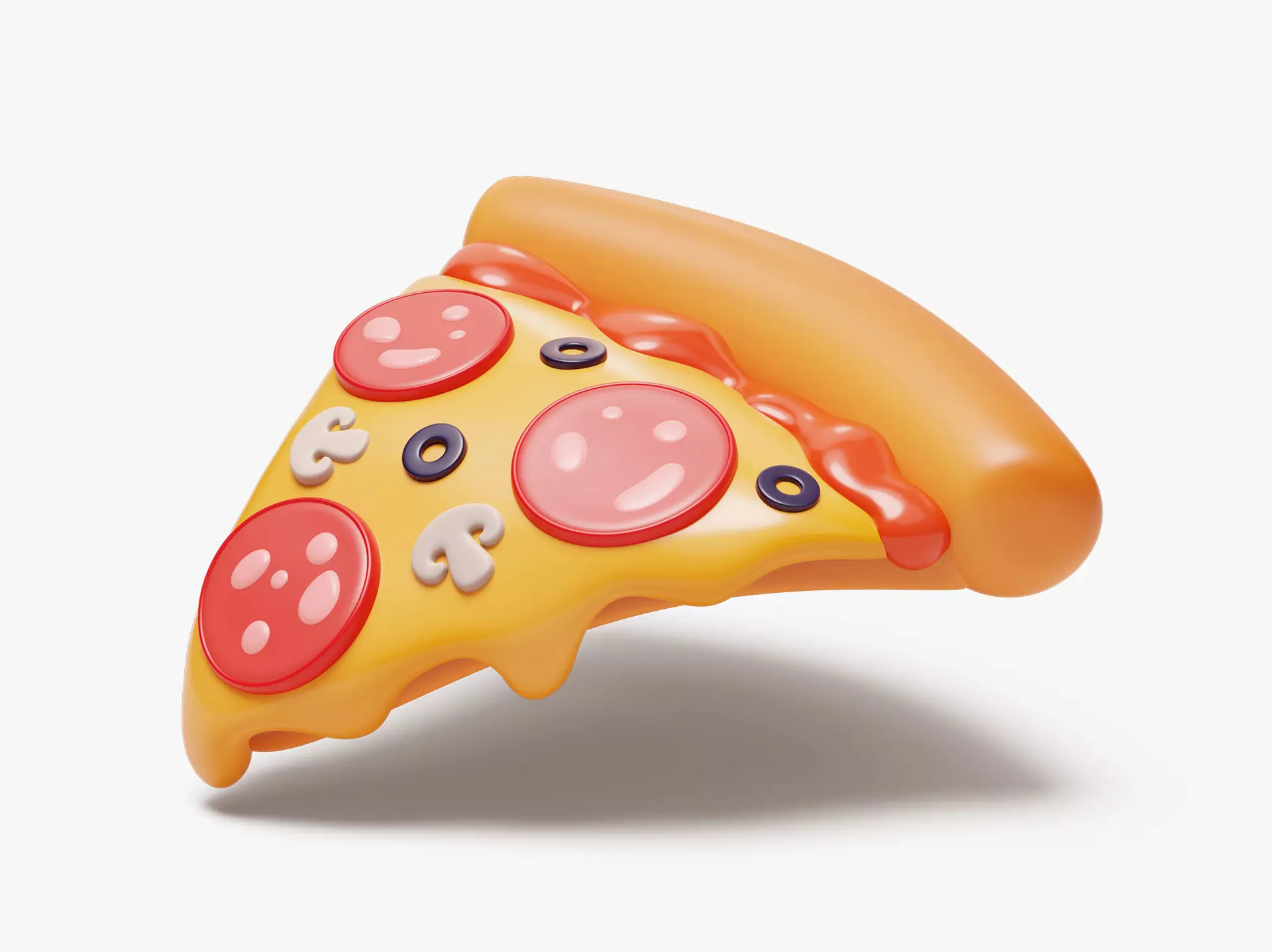Pizza Stylized 3D model_0