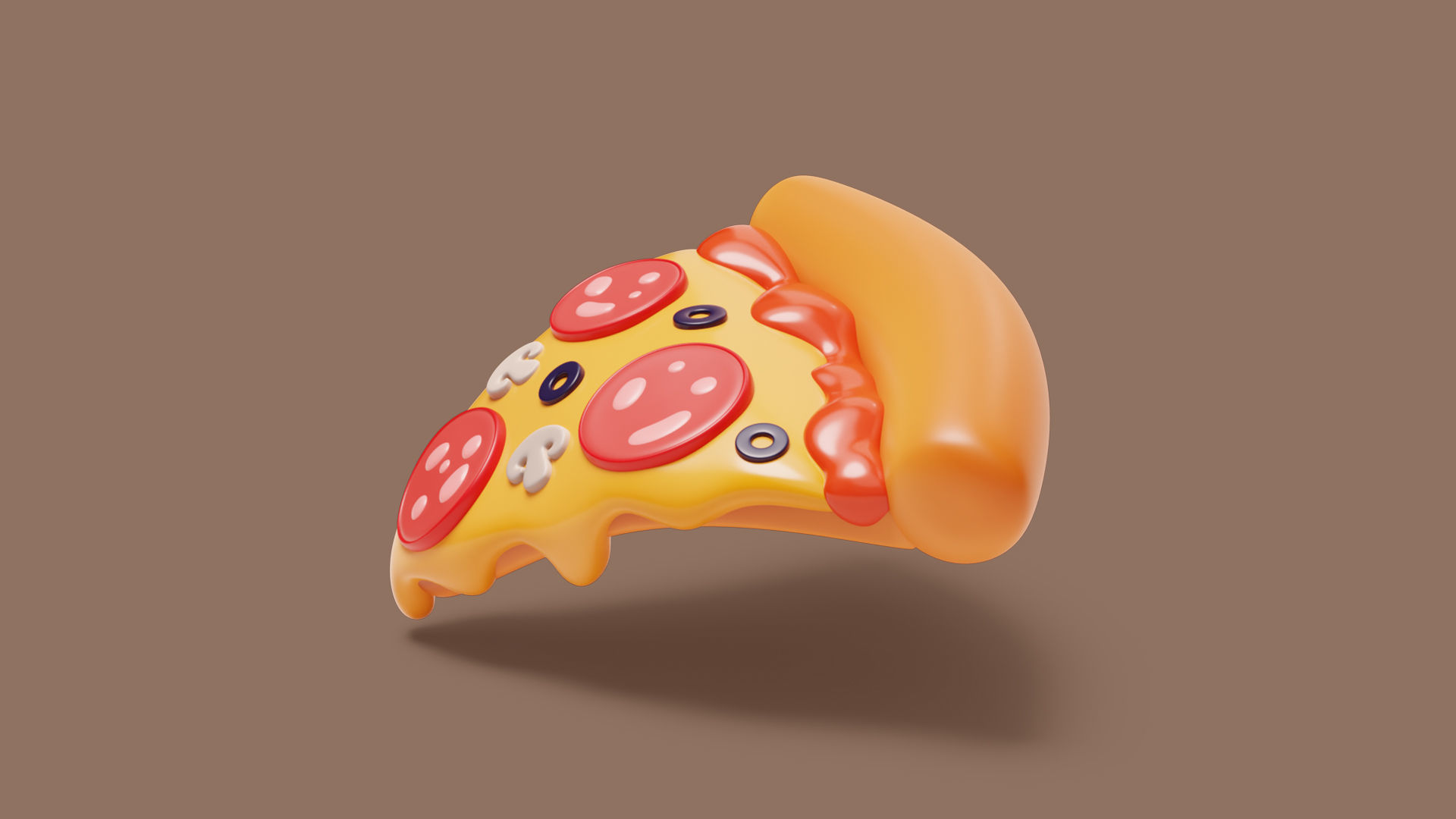 Pizza Stylized 3D model_4