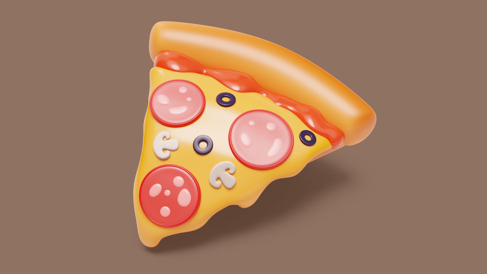 Pizza Stylized 3D model_2
